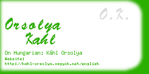 orsolya kahl business card
